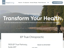 Tablet Screenshot of eptruechiropractic.com